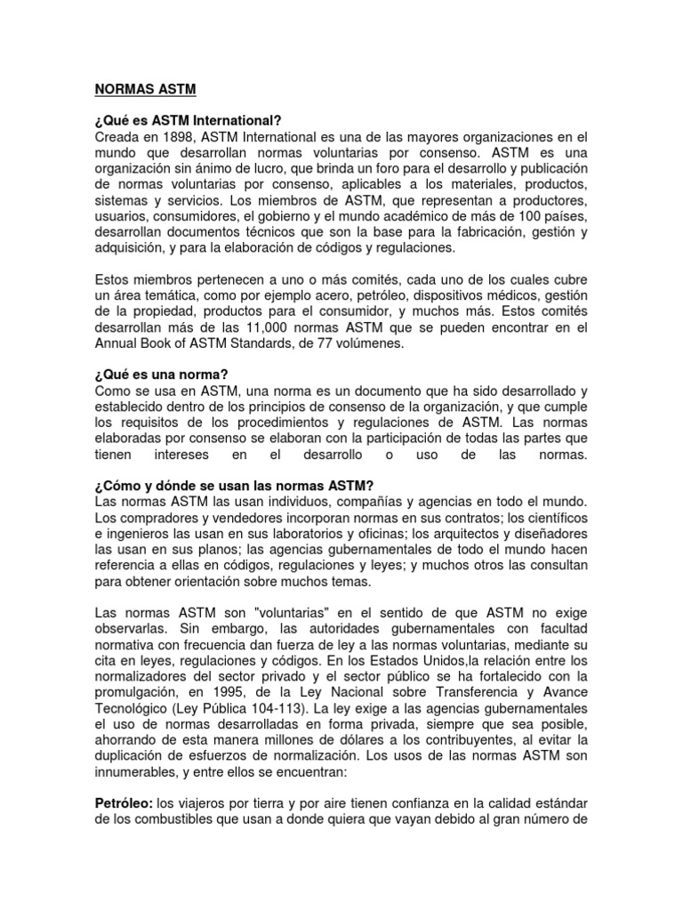 Normas Astm | PDF | Metrología | Calidad (comercial)
