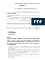 Formatos de Diagnóstico de Necesidades de Capacitación