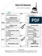 Rcia Schedule 2013-14