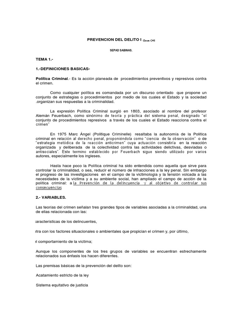 Estrategias de Prevención del Delito | PDF | Delito | Criminología