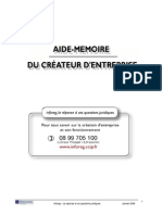 Aide Memoire Creation Entreprise 2008