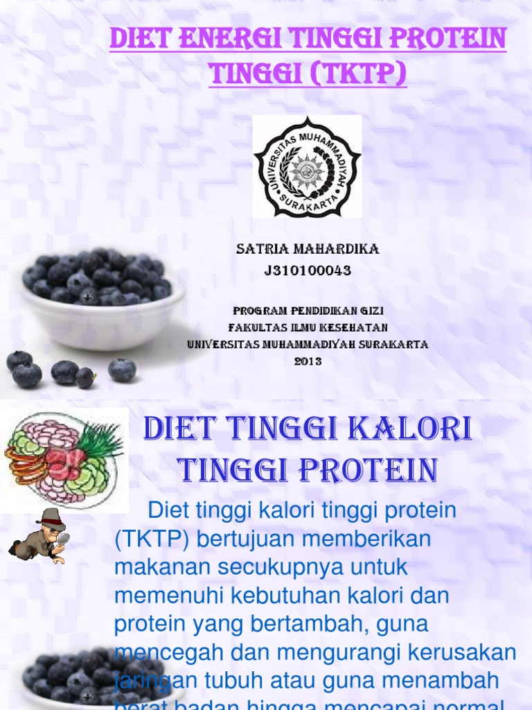 Diet Tinggi Kalori dan Protein (TKTP) | PDF | Kesehatan Holistik