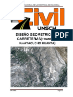 Diseño geométrico de carreteras Ayacucho-Huanta km 2-4
