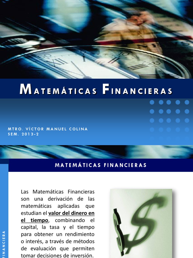 Matemáticas Financieras Esenciales | PDF | Interés | Tasas de interés