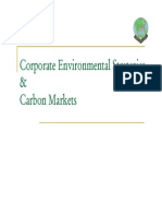 Corporate Environmental Strategies Corporate Environmental Strategies & B K Carbon Markets