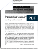 Growth and the Current Account in a Small Open Economy
