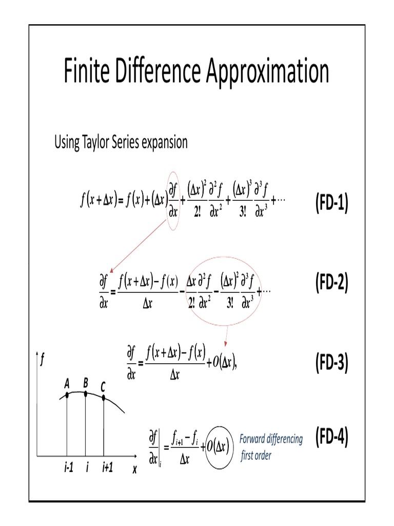 Finite Difference Approximation: Using Taylor Series Expansion | PDF ...