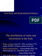 Acid-base and hydromineral balance regulation