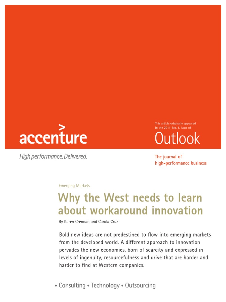 Accenture Outlook Why West Needs To Learn Workaround Innovation ...