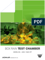 Box Rain Test Chamber: MODEL NO. - ACM-110221-RT