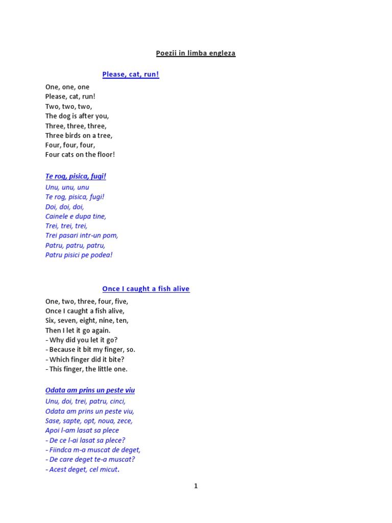 Poezii Engleza Nature