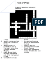 Crossword Puzzle Homer Price
