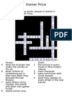 Crossword Puzzle Homer Price Answer Key