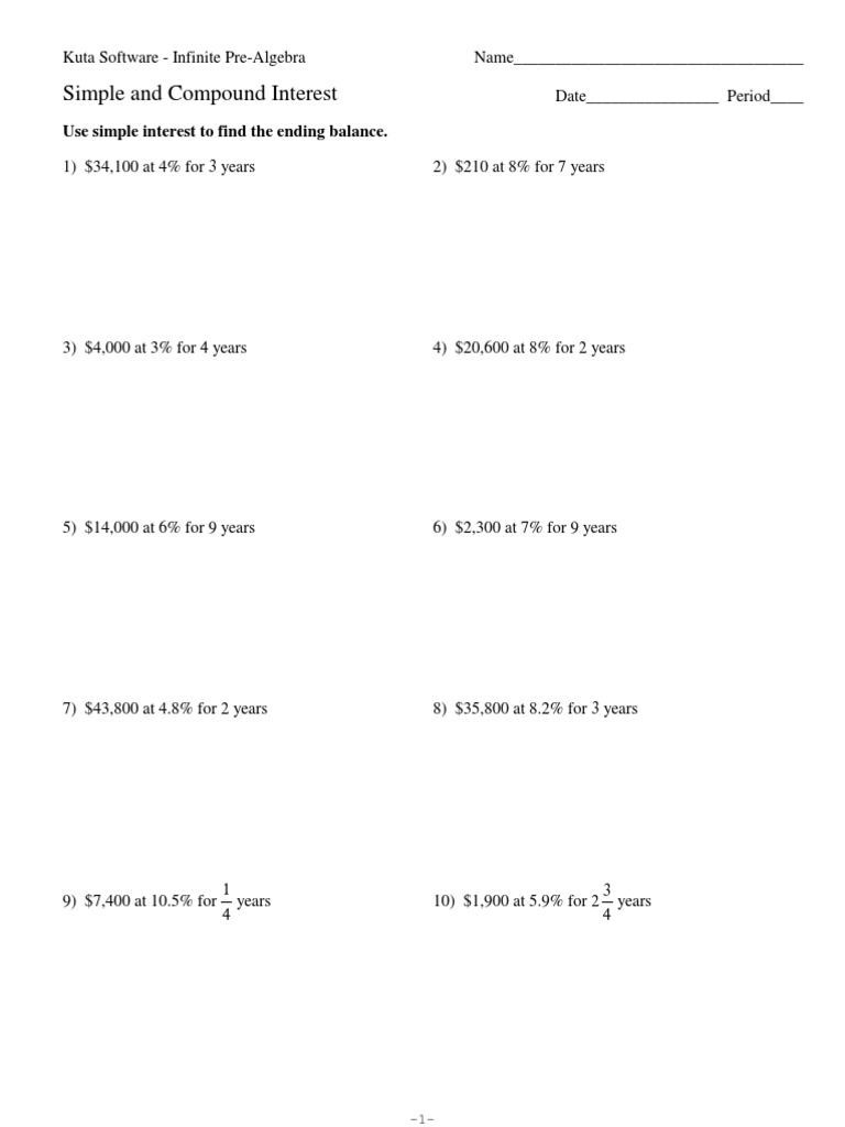 Simple and Compound Interest | PDF | Processes | Monetary Reform