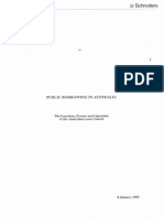 Public Borrowing in Australia. The Functions, Powers and Operation of The Australian Loan Council. 8-1-1993