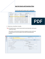 Setup Steps For Assets and Inventory Flow