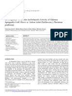 Investigation of In-Vitro Anthelmintic Activity of Calamus Leptospadix Griff. Shoot in Indian Adult Earthworm (Pheretima Posthuma)