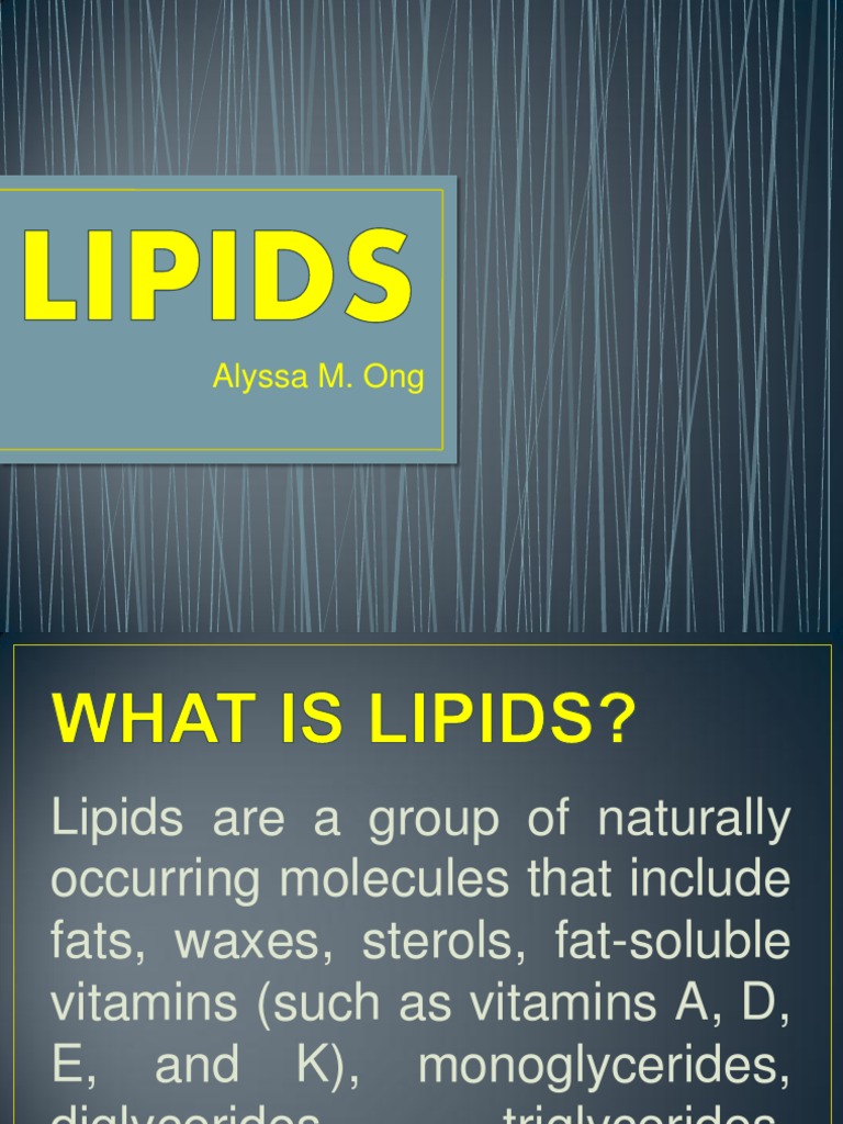 Lipids PDF Wax Lipid