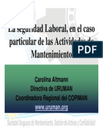 La Seguridad Laboral Aplicada Al Mantenimiento