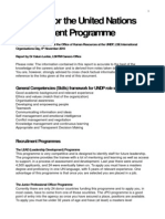 Working For The United Nations Development Programme: General Competencies (Skills) Framework For UNDP Role Selection