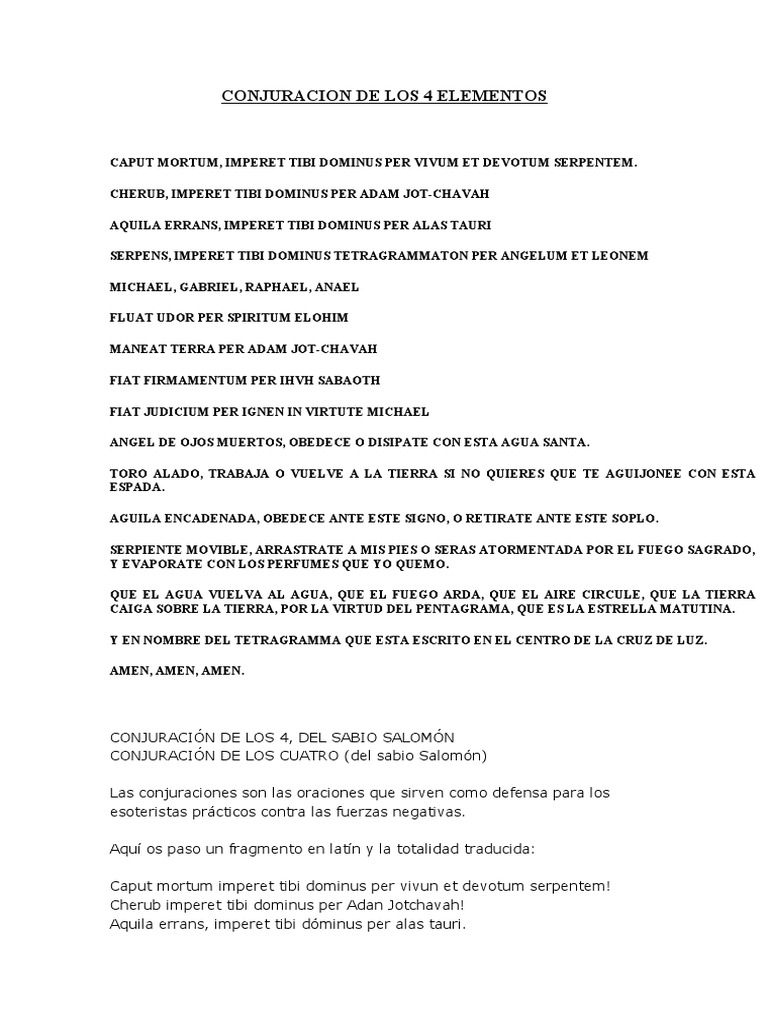 Conjuracion de Los 4 Elementos | PDF | Incendios | Arcángel