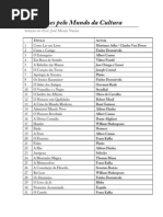 Lista 100 Livros - Expedições pelo Mundo da Cultura - Prof. José Monir Nasser