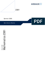 2381 GCSE Mathematics Mark Scheme 20090714