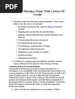 Download Common Mistakes Made With Letters of Credit by Shivangi SN17685548 doc pdf