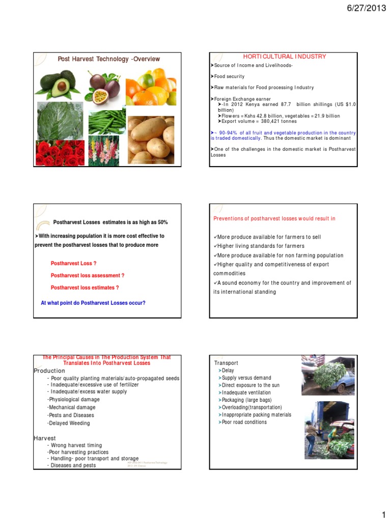 Post Harvest Technology of Perishables | PDF | Business | Social Science