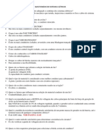 QUESTIONÁRIO DE SISTEMAS ELÉTRICOS DE AERONAVES