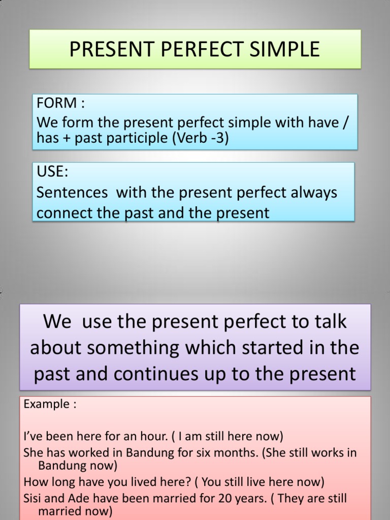 Present Perfect & Progressive | PDF | Perfect (Grammar) | Verb