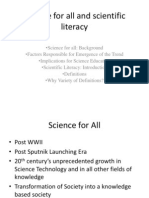 Science for All and Scientific Literacy