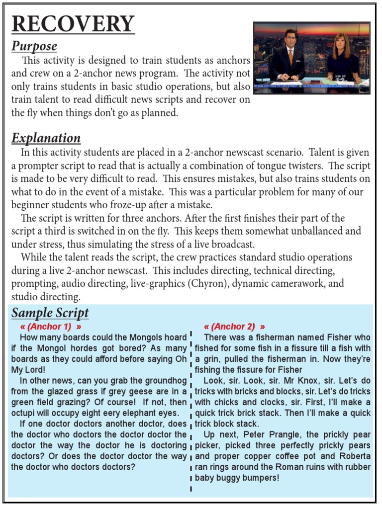 2-Anchor News Program Training | PDF