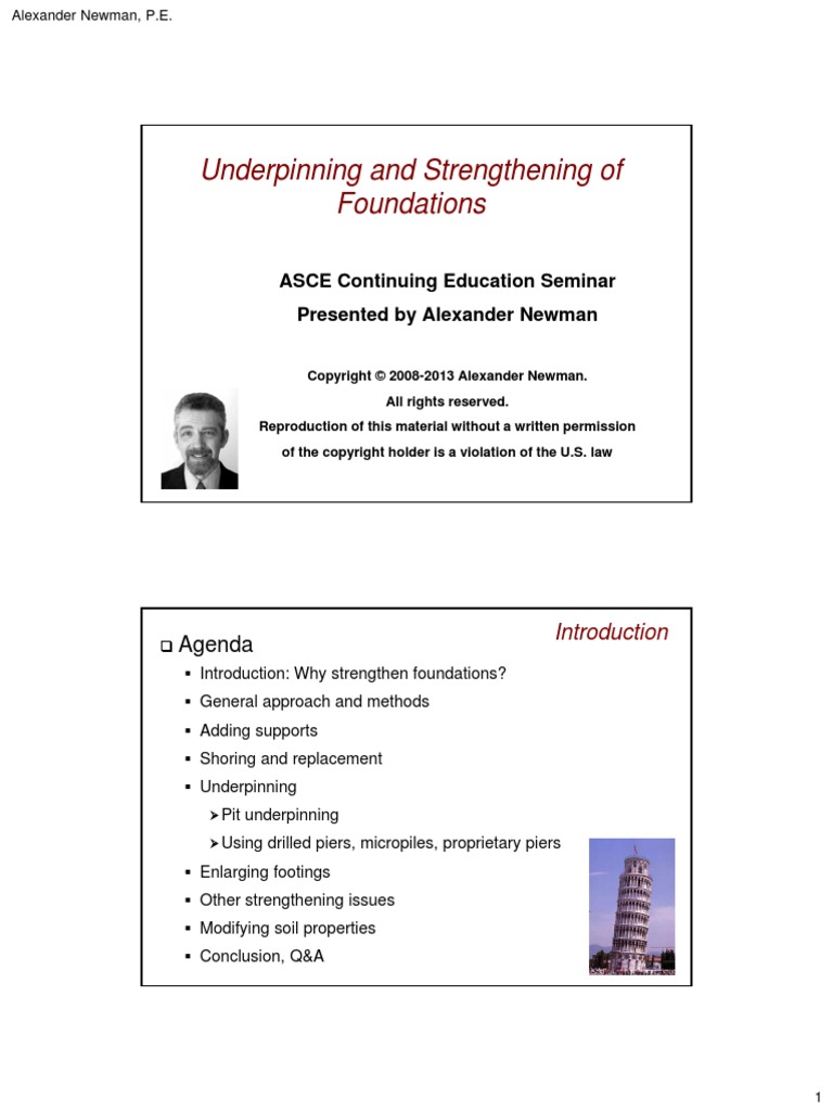 Underpinning and Strengthening | PDF | Deep Foundation | Soil