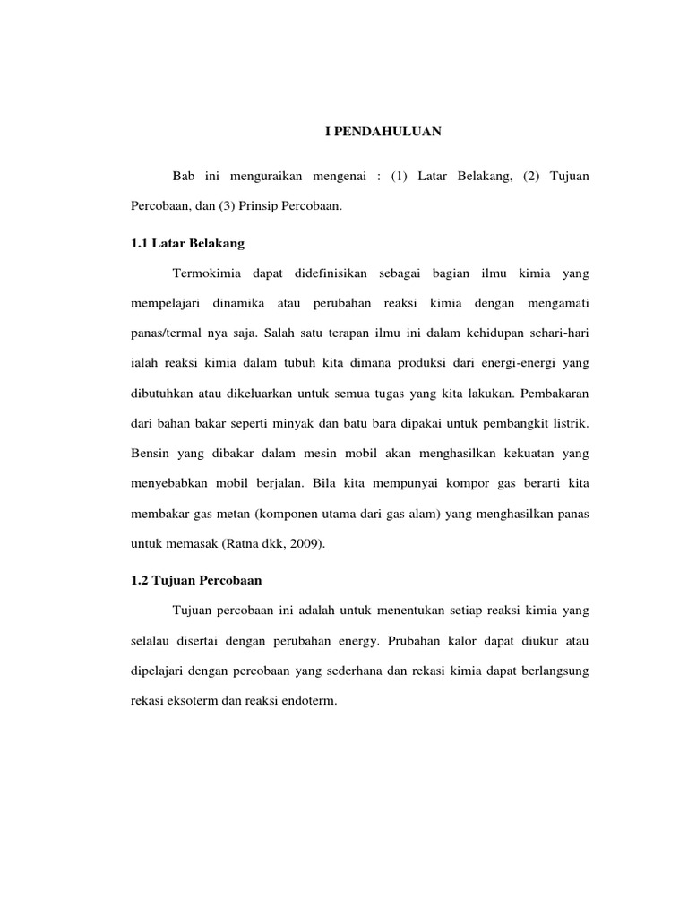 Laporan Mingguan Termokimia (Makalah)