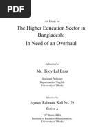 Download An Essay on the Higher Education Sector in Bangladesh by Ayman Rahman Arghyo SN176897091 doc pdf