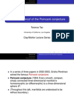 Terence Tao - The Poincare Conjecture