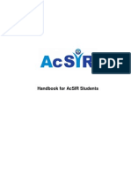 AcSIR Handbook for Students