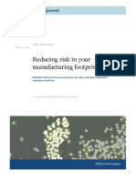 Reducing Risk in Your Manufacturing Footprint