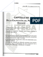 ESTATUTO DEL DOCENTE Cap XXI de La Calificación Del Personal Docentes Pág 131-133