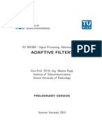 Adaptive Filters: VU 389.069 - Signal Processing, Advanced Course