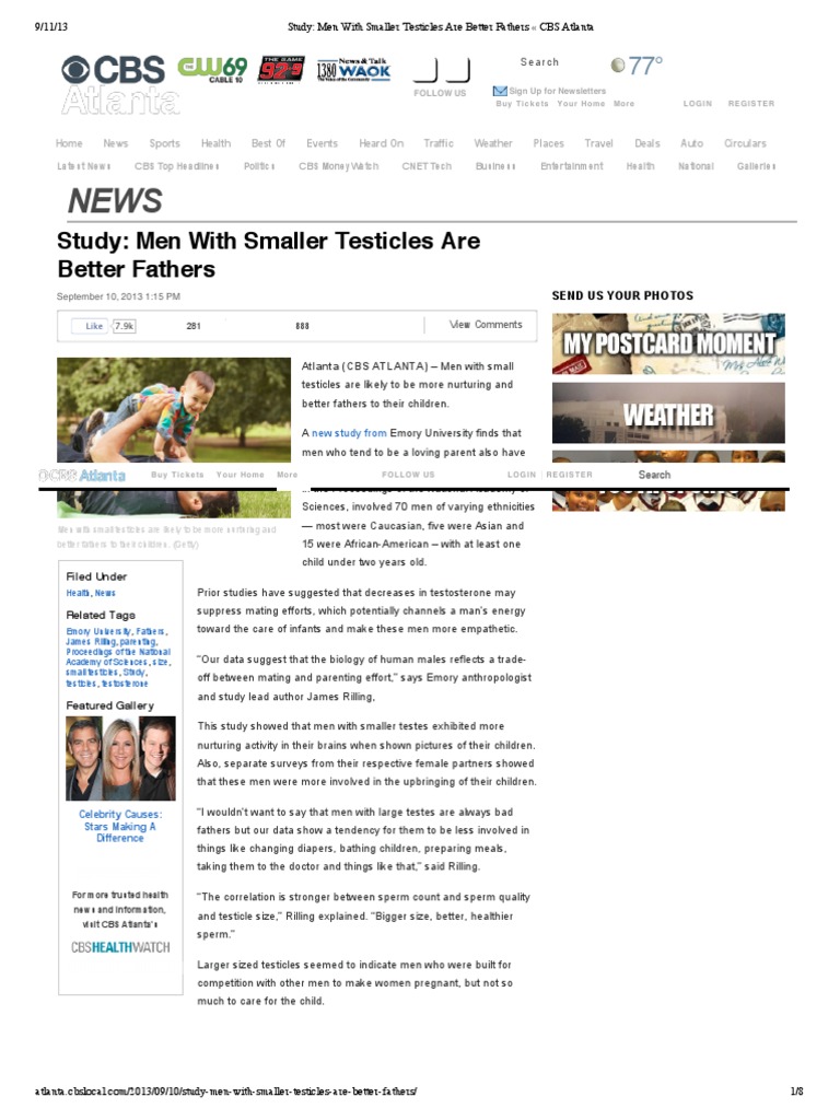 Are Men With Smaller Testicles Really ‘Better’ Fathers? – ILTCN
