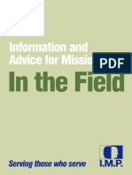 Information and Advice For Missionaries: in The Field