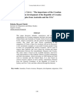 The Importance of The Croatian Diaspora For The Development of The Republic of Croatia: Examples From Australia and The USA