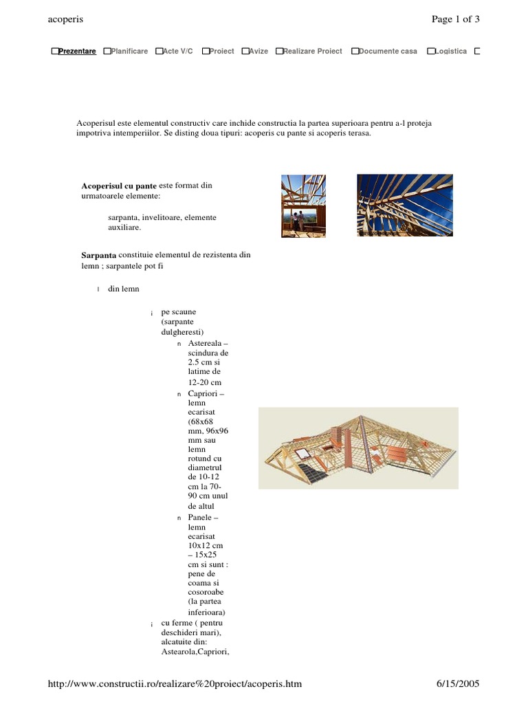 Elemente Componente Acoperis | PDF