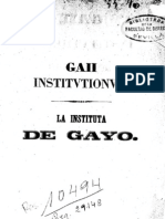 Gayo Cayo La Instituta de Gayo 1845