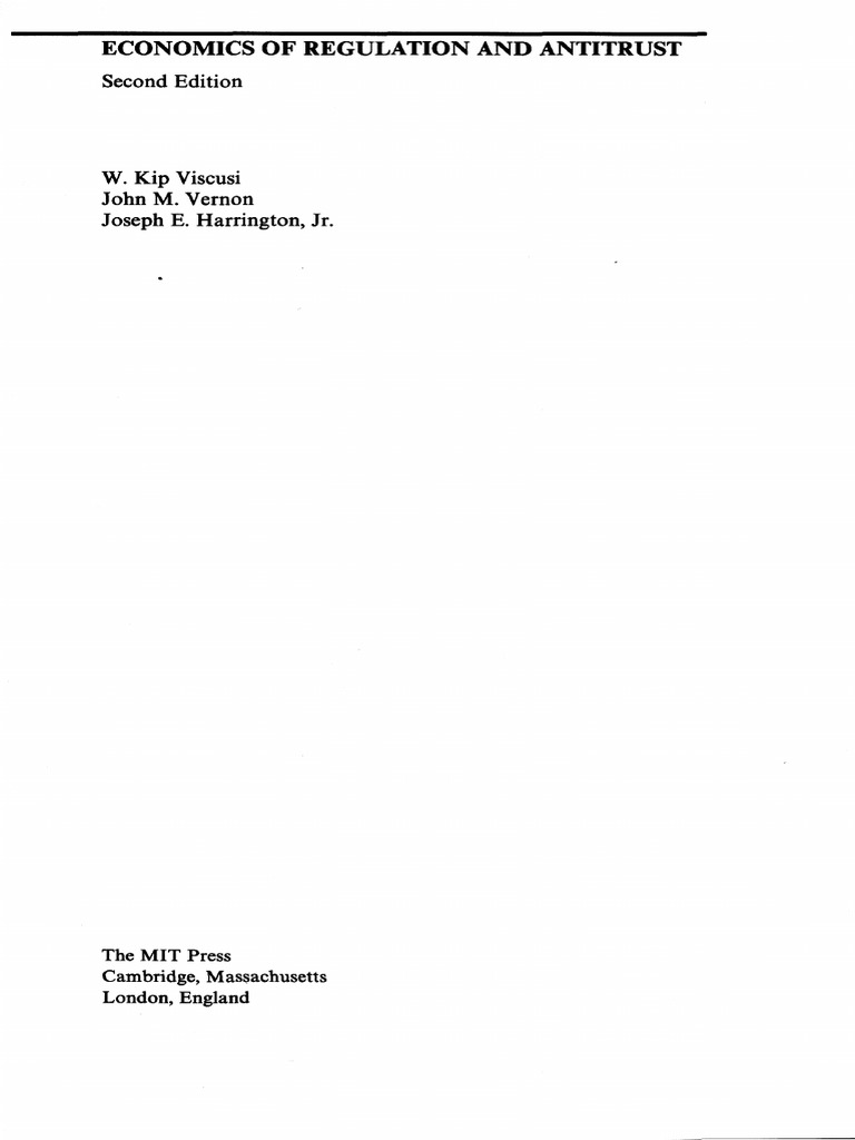 Economics of Regulation and Antitrust | PDF | Competition