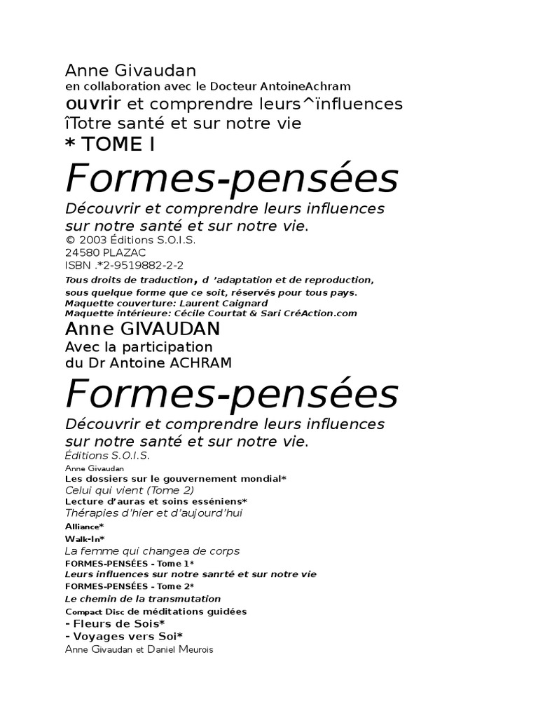 Formes Pensées I Ii Chakra Amour - 