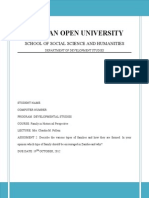 Zambian Open University Family Assignment