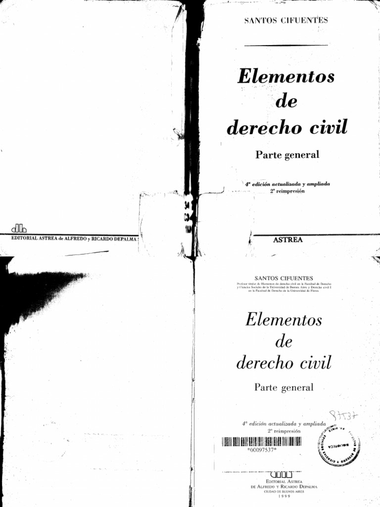 Elementos Del Derecho Civil - Cifuentes | PDF